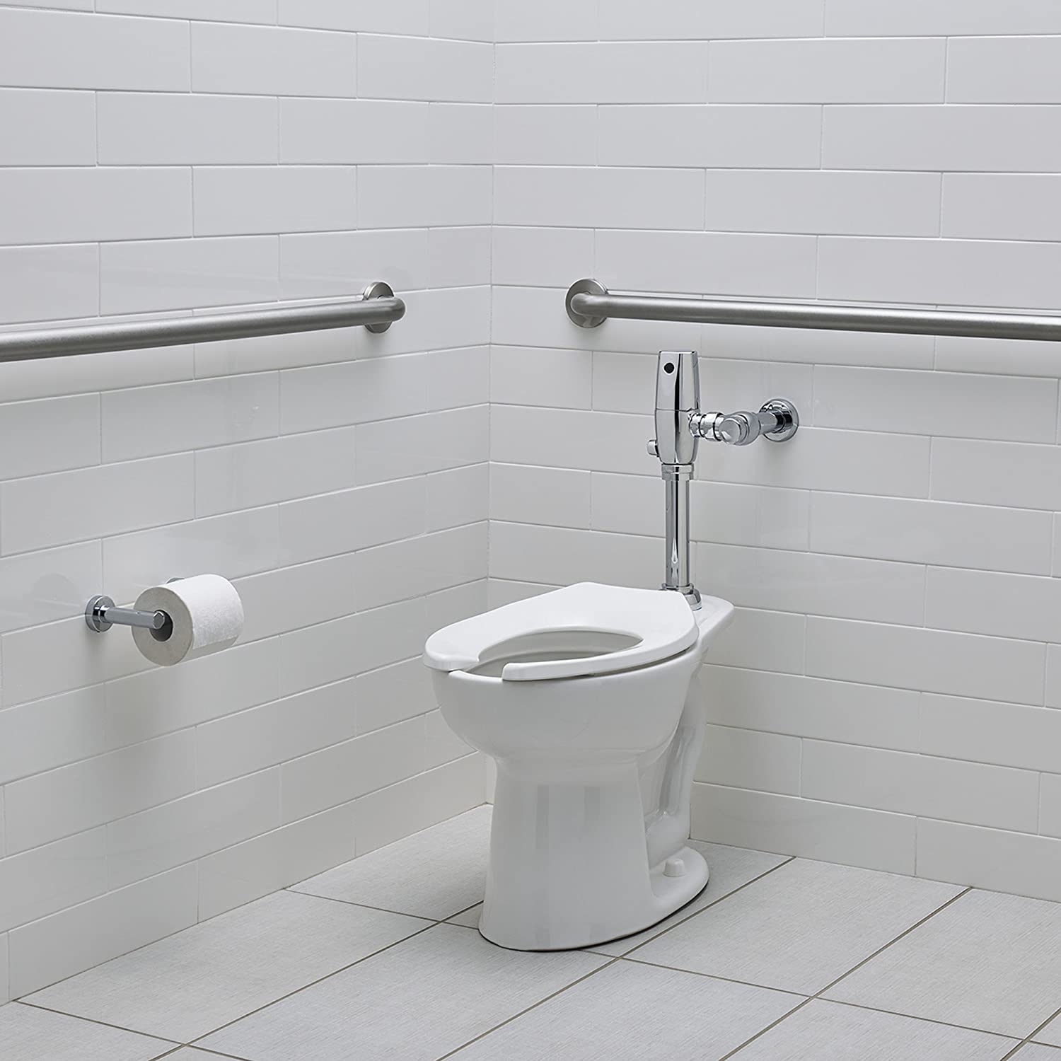 Asiento elongado institucional para inodoro fluxometro American Standard