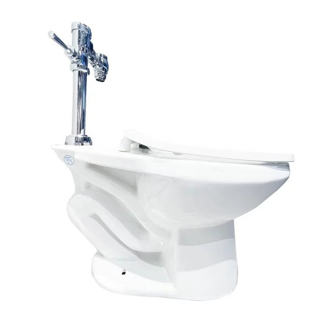 Inodoro elongado  de Fluxometro 1.6gpf/6.0lpf