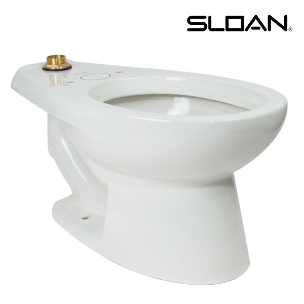 Inodoro elongado fluxometro junior Sloan para niños con .1 – 1.6 gpf (4.2 – 6.0 Lpf)
