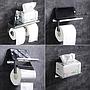 Dispensador de papel de baño sencillo con base en acero inoxidable