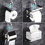 Dispensador de papel de baño sencillo con base en acero inoxidable
