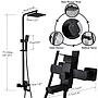 Mezcladora de ducha Rainshower con chorro y manguera flexible negro Dark matte