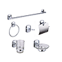 Kit de accesorios de 6 piezas para baños de aleación de zinc