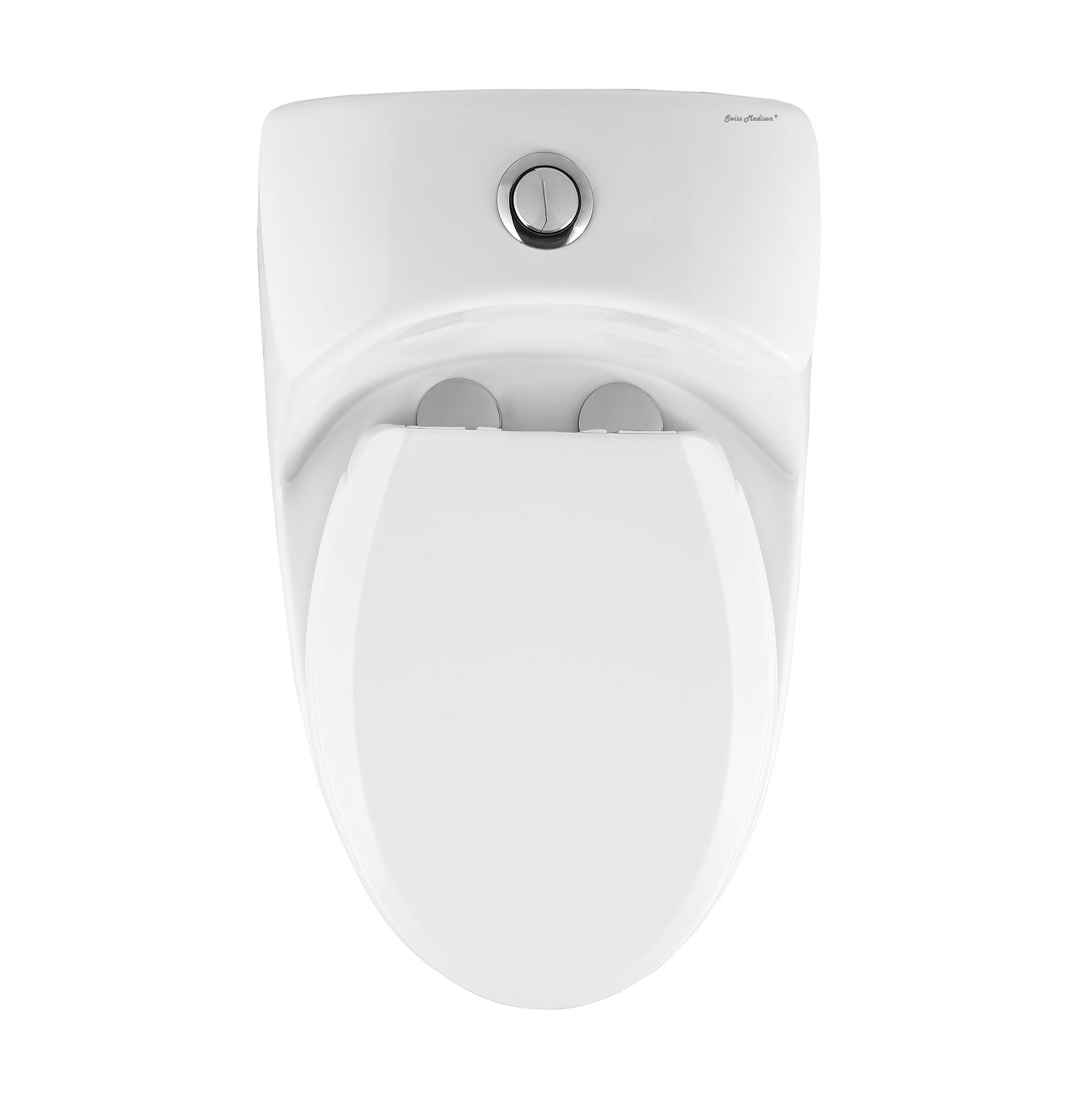 Inodoro elongado de una pieza con asiento caida lenta, y descarga 1.28gpf/4.8lpf marca OrtonBath