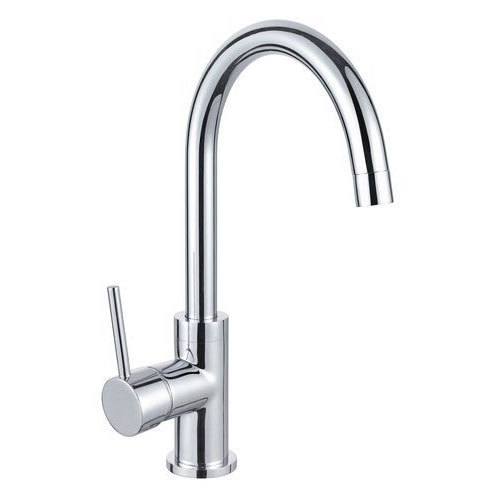 Griferia cuello de ganzo para cocina en acero inoxidable marca Plomex