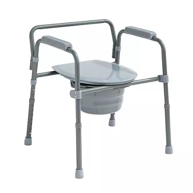 Silla Inodoro Portable con sujetadores de aluminio capacidad 350lbs marca Drive Medical