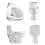 Inodoro elongado de una pieza dual flush C/asiento caida lenta y descarga 1.28gpf/4.8lpf marca OrtonBath