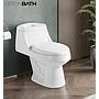 Inodoro elongado de una pieza dual flush C/asiento caida lenta y descarga 1.28gpf/4.8lpf marca OrtonBath