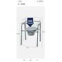 Silla Inodoro Portable con sujetadores de aluminio capacidad 350lbs marca Drive Medical