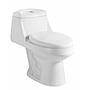 Inodoro elongado de una pieza dual flush C/asiento caida lenta y descarga 1.28gpf/4.8lpf marca OrtonBath